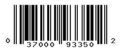 UPC barcode number 037000933502