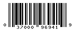 UPC 037000969419 barcode image