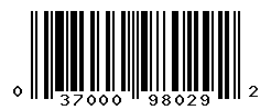 UPC barcode number 037000980292