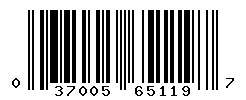 upc 037005651197 barcode image