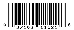 UPC barcode number 037103115218