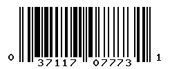 UPC barcode number 037117077731
