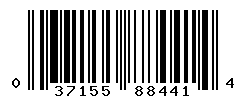 UPC barcode number 037155884414