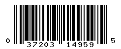 UPC barcode number 037203149595