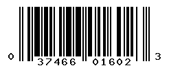 UPC barcode number 037466016023