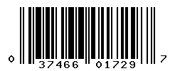 UPC barcode number 037466017297