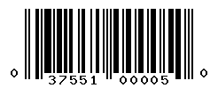 UPC barcode number 037551000050