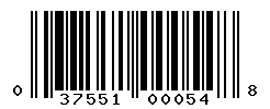 UPC barcode number 037551000548