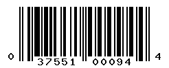 UPC barcode number 037551000944