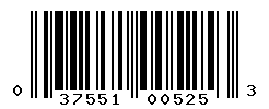 UPC barcode number 037551005253