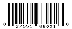 UPC barcode number 037551660018