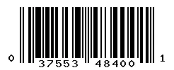 UPC barcode 037553484001