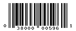 UPC barcode number 038000005961