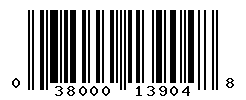 UPC barcode number 038000139048