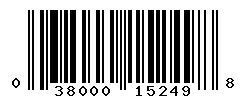 UPC barcode number 038000152498