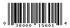 UPC barcode number 038000156014