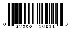 UPC barcode number 038000169113