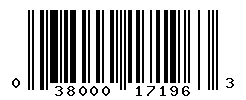 UPC barcode number 038000171963