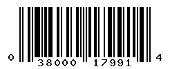 UPC barcode number 038000179914