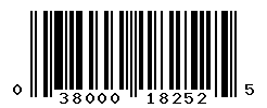 UPC barcode number 038000182525