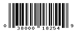 UPC barcode number 038000182549