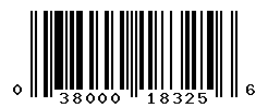 UPC barcode number 038000183256