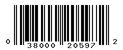 UPC barcode number 038000205972