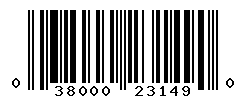 UPC barcode number 038000231490