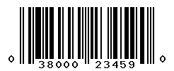 UPC barcode number 038000234590