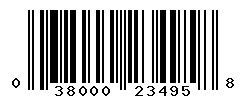 UPC barcode number 038000234958