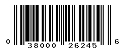 UPC barcode number 038000262456