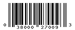 UPC barcode number 038000270093