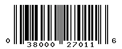 UPC barcode 038000270116