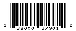 UPC barcode number 038000279010