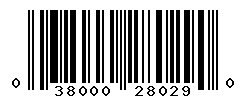 UPC barcode number 038000280290