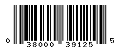 UPC barcode number 038000391255