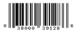 UPC barcode number 038000391286