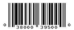 UPC barcode number 038000395000