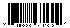 UPC barcode number 038000635304