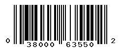 UPC barcode number 038000635502