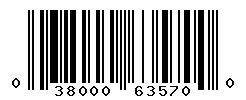 UPC barcode number 038000635700