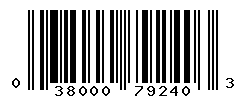 UPC barcode number 038000792403