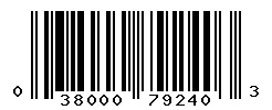 UPC 038000792403 barcode image