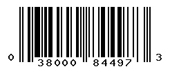 UPC barcode number 038000844973