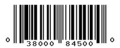 UPC barcode number 038000845000