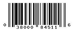 UPC barcode number 038000845116