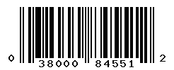 UPC barcode number 038000845512