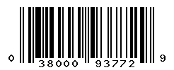 UPC barcode number 038000937729