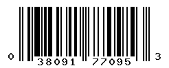 UPC barcode number 038091770953