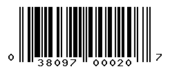 UPC barcode number 038097000207